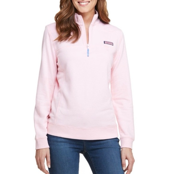 Vineyard Vines Tops - Vineyard Vines Light Pink Pullover Shep Shirt 1/4 Zip Like New Size Medium